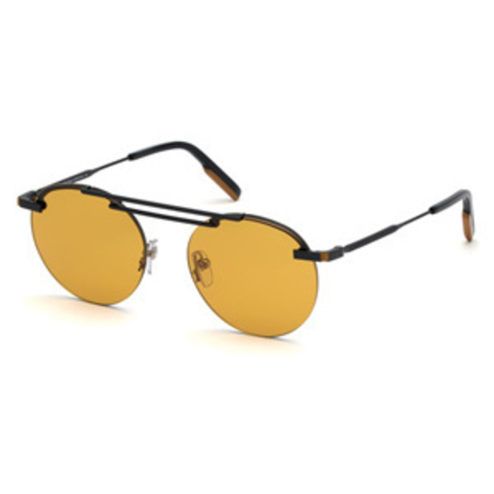 Ermenegildo Zegna EZ0116 Sunglasses Black Acetate/Metal Aviator